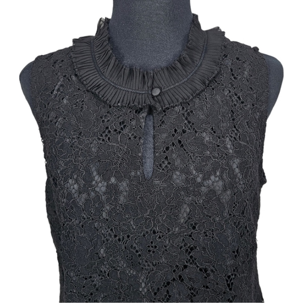 NWOT J. Crew Sleeveless Lace Ruffle Neck Blouse